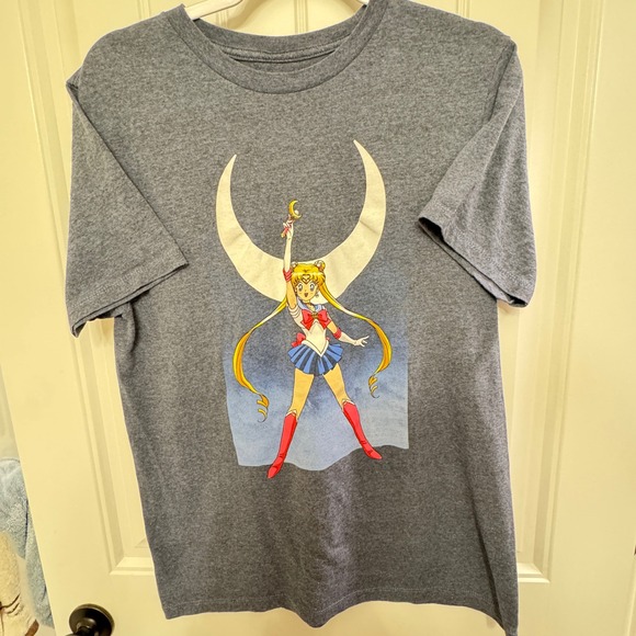 Sailor Moon T-Shirt Gray Anime Manga Graphic Tee Medium Cosplay - Picture 1 of 5